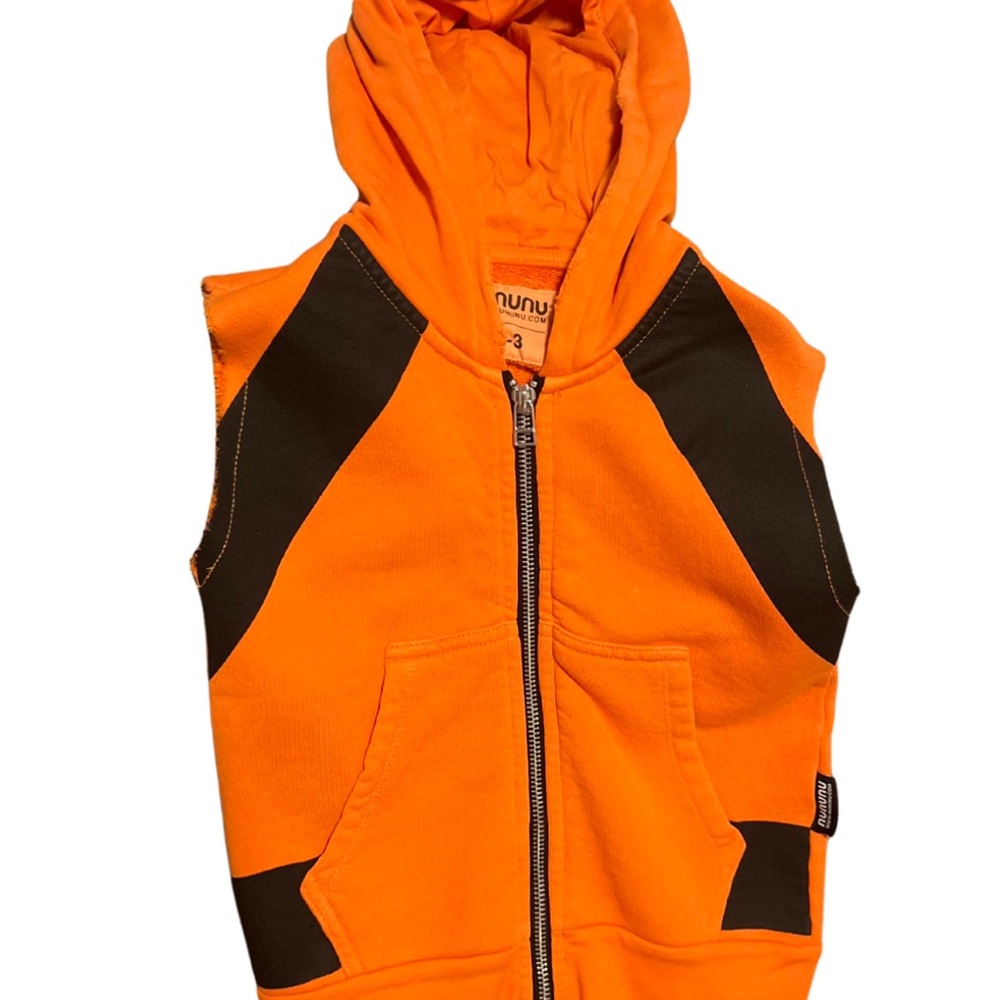 nununu Orange and Black Kids Vest